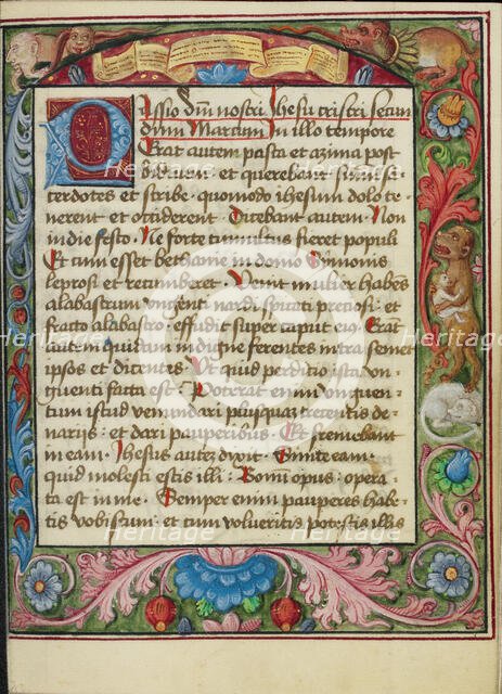 Decorated Text Page; Book of Hours, early 16th century. Creator: Unknown.