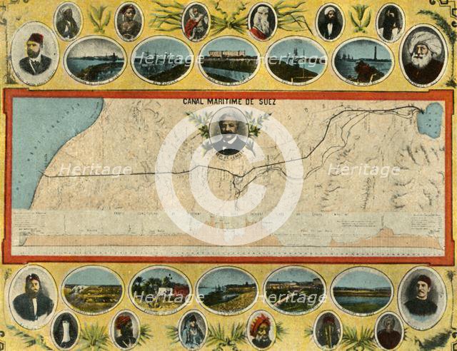 'Port-Said - The Plan of the Canal', c1918-c1939. Creator: Unknown.
