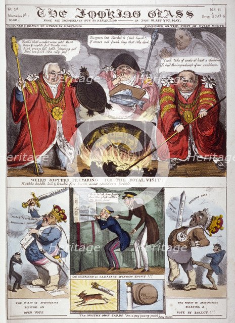 'Weird sisters, preparing for the royal visit', 1830. Artist: Robert Seymour