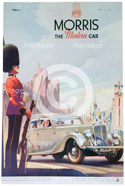 Advert for Morris motor cars, 1937. Artist: Unknown
