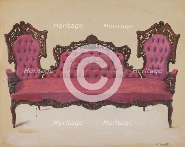 Sofa, 1936. Creator: Henry Granet.