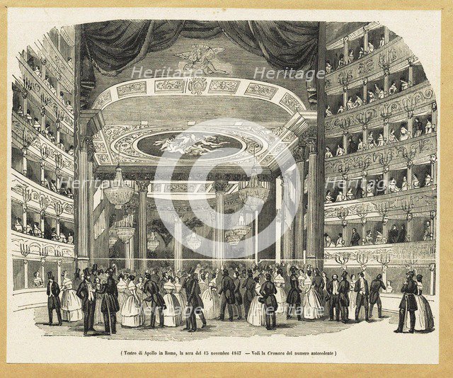 Teatro Apollo, Rome, on the evening of November 15, 1847, .