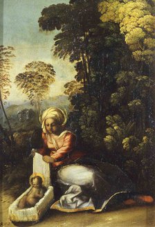 Madonna with Child (La Zingarella), c. 1513. Artist: Dossi, Dosso (ca. 1486-1542)