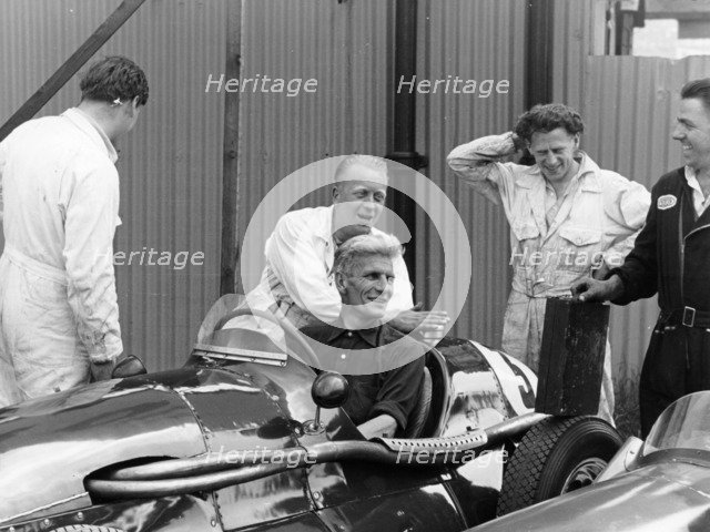 Charles Boulton with members of the Connaught team, Crystal Palace, London, 1954. Artist: Unknown