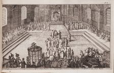 A scene at the royal court of Tsar Alexis Mikhailovich, 1677. Artist: Hooghe, Romeyn de (1645-1708)