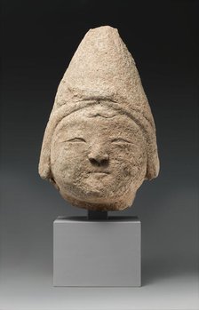 Head of a Central Asian Figure in a Pointed Cap, Iran, 12th-early 13th century. Creator: Unknown.