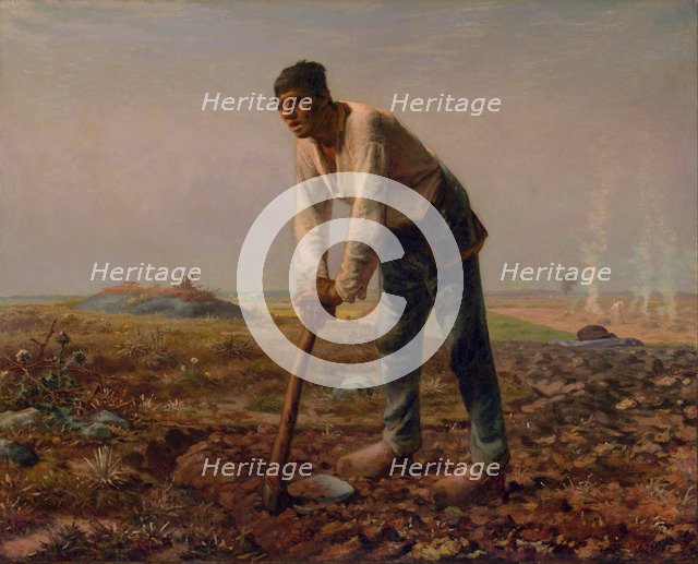 Man with a Hoe, 1860-1861. Artist: Millet, Jean-François (1814-1875)