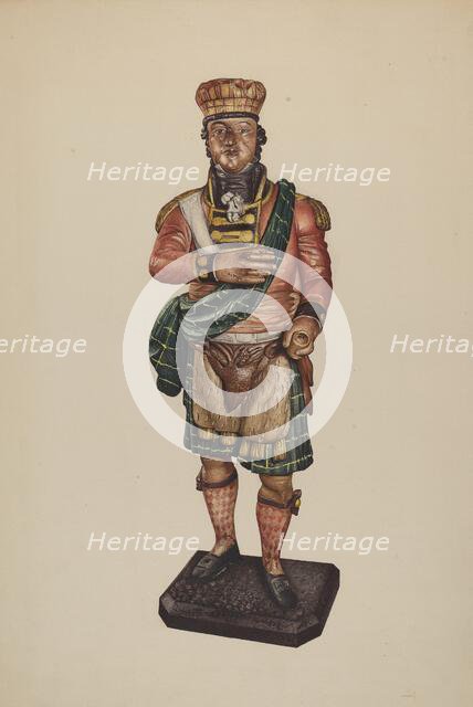 Cigar Store Figure, c. 1941. Creator: Robert Pohle.