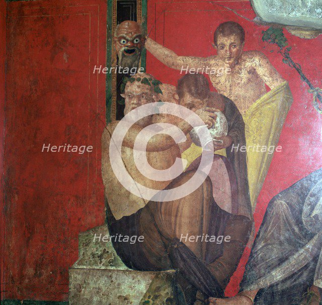 Wall-paintings in the Villa of the Mysteries, Pompeii, 1st century. Creator: Unknown.