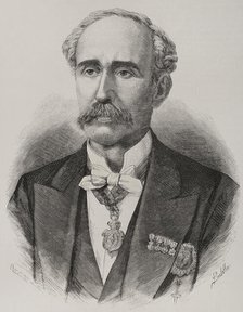 Leandro Alvarez Torrijos (1822-1894), Spanish jurist and politician, 1878.  Creators: Andrés Ovejero, Félix Badillo.
