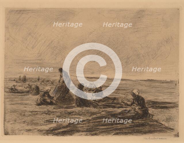 Mending the Nets, 1894. Creator: Max Liebermann.