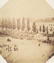 La place pendant les fêtes de septembre, 1854-56. Creator: Louis-Pierre-Théophile Dubois de Nehaut.