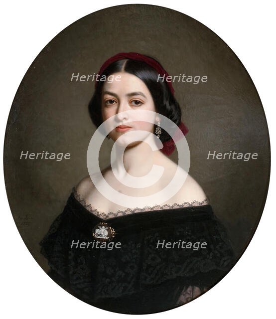 Unknown woman, 1859. Creator: Amalia Lindegren.