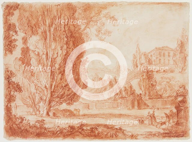Park Scene, c.between 1770 and 1774. Creator: Unknown French; After Jean Simon Berthélemy French, 1743-1811.