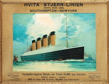 Titanic & Olympic, c. 1911. Artist: Mann, James Scrimgeour (1883-1946)