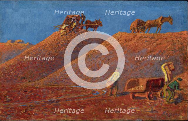 Iron ore mining, c1900. Creator: Regoyos y Valdés, Darío de (1857-1913).