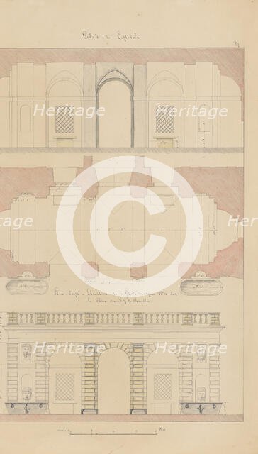 Grotto from the Gardens of the Farnese Palace at Caprarola, Preparatory Study..., 1815-23. Creator: François Debret.