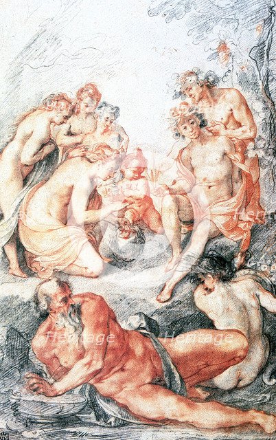 Study, Baptism of a Child', c1584-1609. Artist: Joseph Heintz the Elder