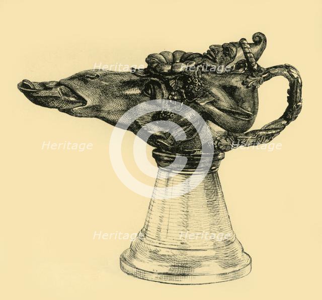 Bronze lamp, 19th century?, (1881). Creator: M Sullivan.