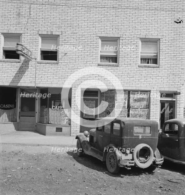 On main street, a new town, Tulelake, Siskiyou County, California, 1939. Creator: Dorothea Lange.