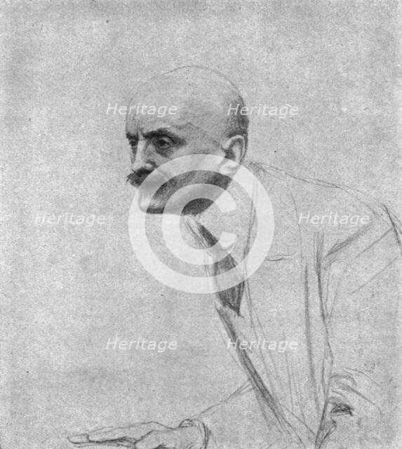 'Le defaitisme et les grands proces; le proces Caillaux; M Joseph Caillaux presentant sa...1920. Creator: E Friant.