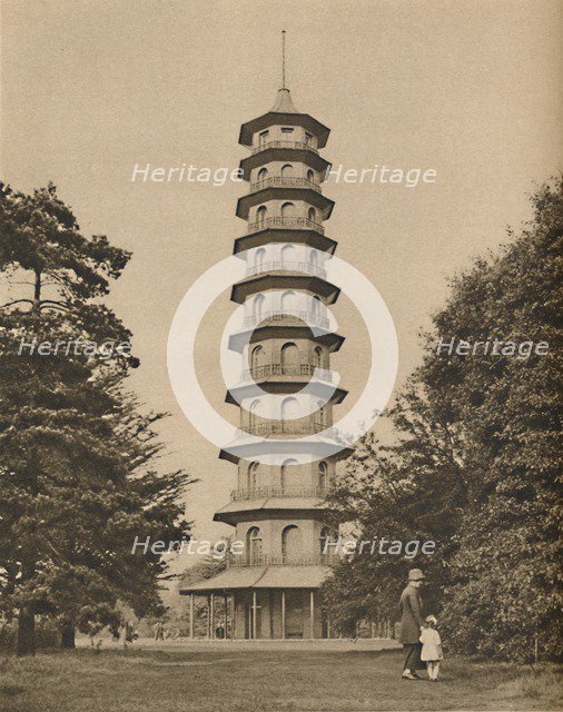 'Eighteenth Century Version of a Pagoda in Kew Gardens', c1935. Creator: Unknown.