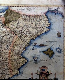  'Theatrum Orbis Terrarum' by Abraham Ortelius, Antwerp, 1574, map of the Kingdom of Aragon that …