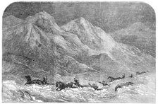 Snowstorm in Armenia - Dr. Sandwith and his Party crossing the Allah-Akbar Mountain, on their way fr Creator: Unknown.