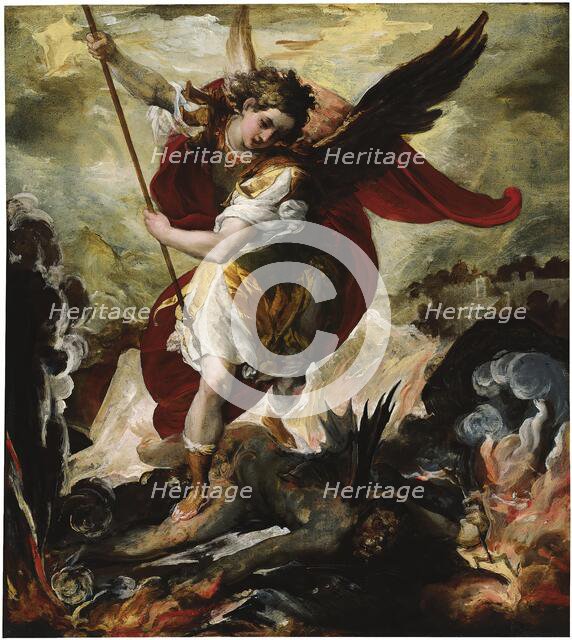 The Archangel Michael overthrowing Lucifer, 1656. Creator: Francesco Maffei.