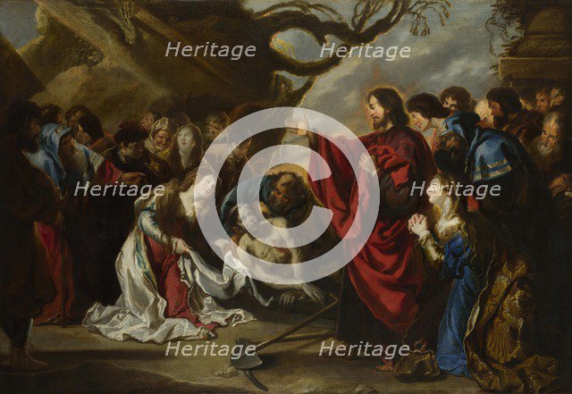 The Raising of Lazarus. Artist: Vos, Simon de (1603-1676)