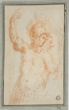 Roman Soldier and Woman, n.d. Creator: Ercole Procaccini.