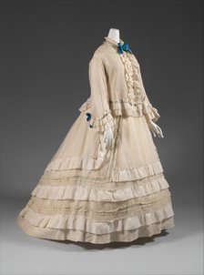 Morning dress, French, 1865-70. Creator: Unknown.