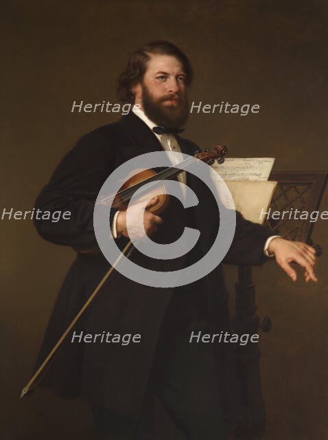 Portrait of the violinist and composer Joseph Joachim (1831-1907) , 1870. Creator: Bendemann, Eduard (1811-1889).