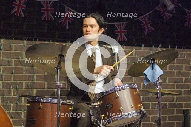 Xhosa Cole Trio, Splash Point Jazz Club, Fishermen’s Club, Eastbourne, East Sussex, 26 Apr 2023. Creator: Brian O'Connor.