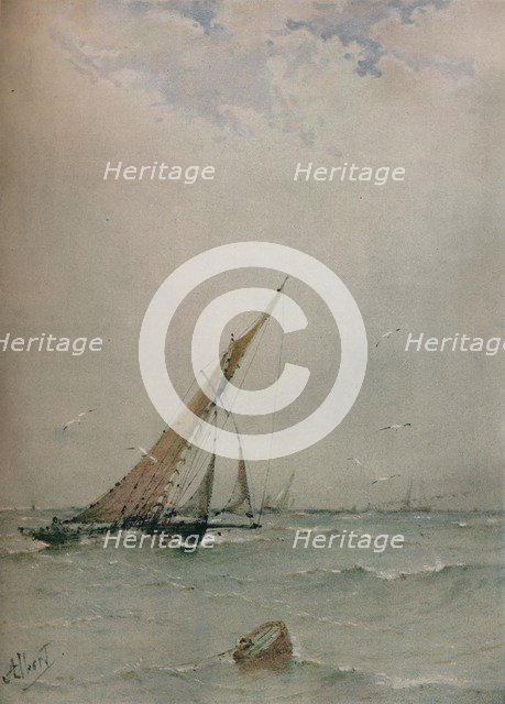 'Harwich, North Sea Trawlers', c1900. Artist: Albert Ernest Markes.