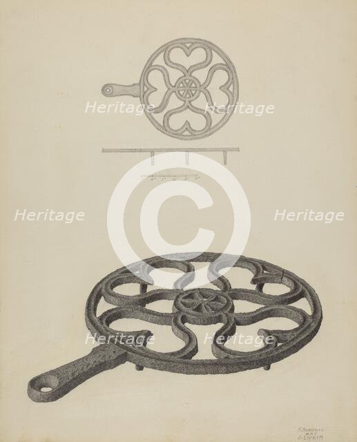 Pa. German Trivet, c. 1940. Creators: Salvatore Borrazzo, Jacob Lipkin.