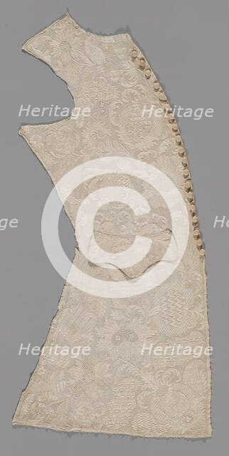 Waistcoat Front Panel, England, 1720-40. Creator: Unknown.