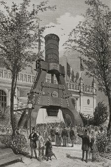 Creusot Steam Hammer presented by the Creusot factory at the Trocadero...Paris Exposition, 1878. Creator: Unknown.