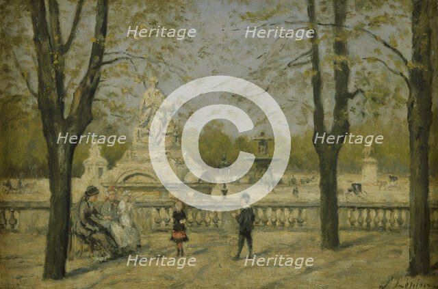 Place de la Concorde, view of the Tuileries terrace, c1880. Creator: Stanislas Lepine.