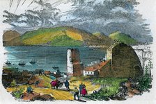 Algeciras, Spain, and Bay of Gibraltar from the old Moorish Castle, Gibraltar, c1880.Artist: GF Sargent
