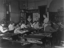 Classroom with students and teacher, Washington, D.C., (1899?). Creator: Frances Benjamin Johnston.