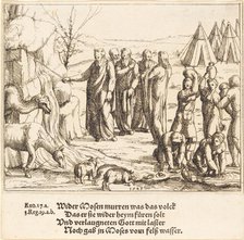 Moses Striking the Rock, 1548. Creator: Augustin Hirschvogel.