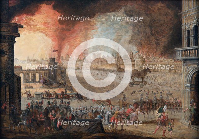 The Sack Of Troy, 1610. Creator: Caullery, Louis, de (ca 1580-1621).