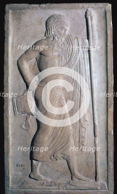 Archaic Roman relief of Apollo. Artist: Unknown