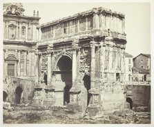 Arc de Septime Sévère, Rome, 1854/55, printed 1855/65. Creators: Bisson Frères, Louis-Auguste Bisson, Auguste-Rosalie Bisson.