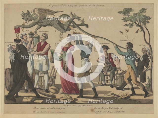 Le grand Diable d'argent, patron de la finance, Early 19th cen.. Artist: Anonymous  