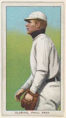 Oldring, Philadelphia, American League, from the White Border series (T206) for the Ame..., 1909-11. Creator: American Tobacco Company.