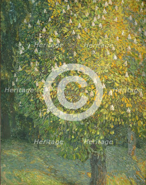 Blooming Chestnut Tree. Artist: Golovin, Alexander Yakovlevich (1863-1930)