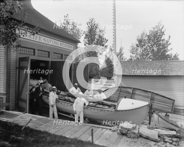 U.S. Life Saving Station, Macatawa Park, Mich., between 1890 and 1901. Creator: Unknown.