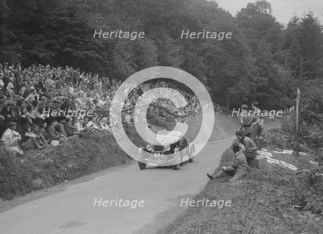 Bugatti Type 43 Grand Sport of KW Bear, MAC Shelsley Walsh Hillclimb, Worcestershire, 1930s. Artist: Bill Brunell.